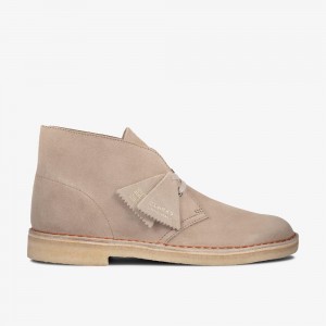 Beige Clarks Men's Desert Boots | 759CKEDJL