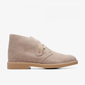 Beige Clarks Men's Desert Evo Boots | 129VNEXAW