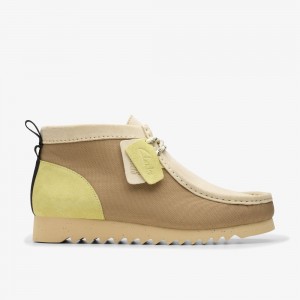 Beige Clarks Men's Wallabee 2 Ftre Boots | 139KWMZAV