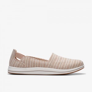 Beige Clarks Women's Breeze Step Ii Slip On Shoes | 972FYKGMI