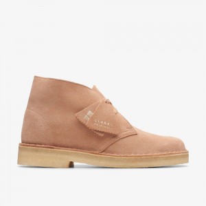 Beige Clarks Women's Desert Boots | 276ESMFQA