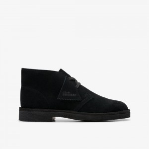 Black Clarks Kids Desert Older Boots | 760MUWZRI