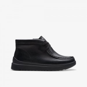 Black Clarks Kids Goal Wally Boots | 954DJZWEM