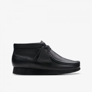 Black Clarks Kids Wallabee Older Boots | 608LQNMVY