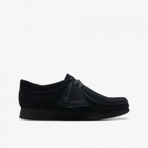 Black Clarks Kids Wallabee Older Sneakers | 867SCIQRV