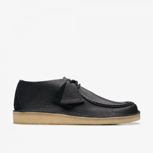 Black Clarks Men's Desert Nomad Loafers | 751RBCYVU