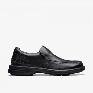 Black Clarks Men's Gessler Step Loafers | 862MTFNCO