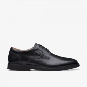 Black Clarks Men's Malwood Lace Oxfords | 598XAIQLB