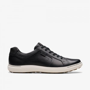 Black Clarks Men's Mapstone Lace Sneakers | 745DGJANM