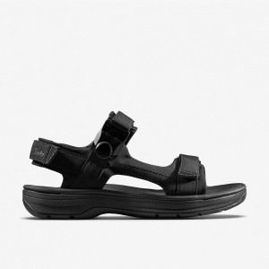 Black Clarks Men's Martine Rose Sandal 2 Flat Sandals | 015GPDEFS