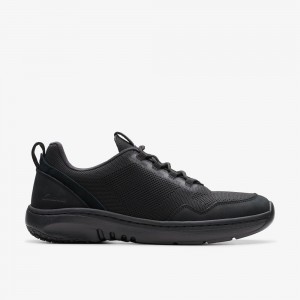 Black Clarks Men's Pro Knit Sneakers | 483NMTPFC