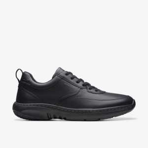 Black Clarks Men's Pro Lace Sneakers | 197NOFHQK