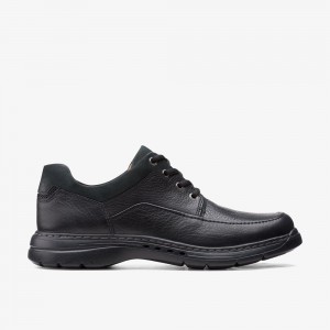 Black Clarks Men's Un Brawley Lace Derby Shoes | 864QEUJYK