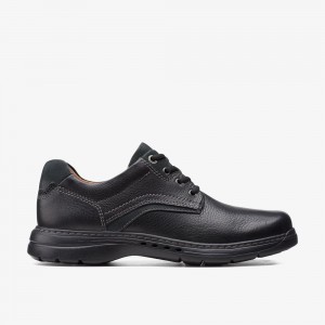 Black Clarks Men's Un Brawley Pace Oxfords | 324VYNSRG