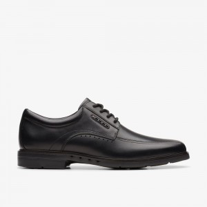 Black Clarks Men's Un Kendric Way Oxfords | 538KXMDPW