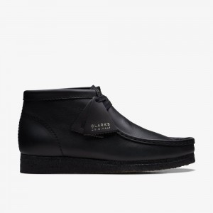 Black Clarks Men's Wallabee Boots | 591YSPKUD