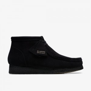 Black Clarks Men's Wallabee Boots | 759PHIWLM