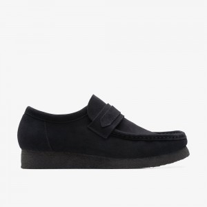 Black Clarks Men's Wallabee Loafer Loafers | 760GMPWTK