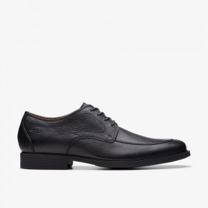 Black Clarks Men's Whiddon Apron Oxfords | 709CJBKSA