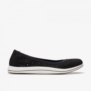 Black Clarks Women's Breeze Roam Slip On Shoes | 698CUWLPK