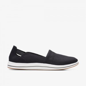 Black Clarks Women's Breeze Step Ii Slip On Shoes | 057HZWDEV