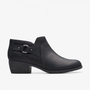 Black Clarks Women's Charlten Grace Boots | 405CBXDHM