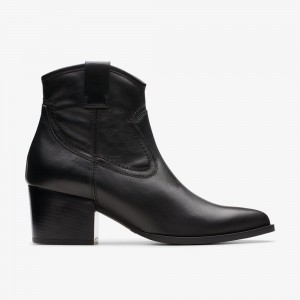 Black Clarks Women's Elder Rae Boots | 685IOQVCL