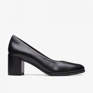 Black Clarks Women's Freva 55 Court Pumps | 362VTQXUE