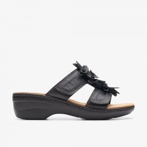 Black Clarks Women's Merliah Raelyn Heeled Sandals | 437ECGXMI