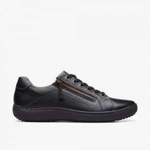 Black Clarks Women's Nalle Lace Sneakers | 092WNBOIX