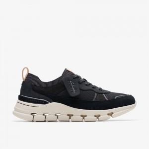 Black Clarks Women's Nature X Cove Sneakers | 516ELKIFP