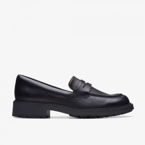 Black Clarks Women's Orinoco 2 Penny Loafers | 208IMUTDN