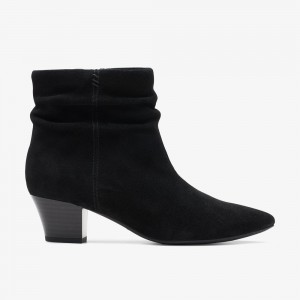 Black Clarks Women's Teresa Skip Boots | 148IJLNFD