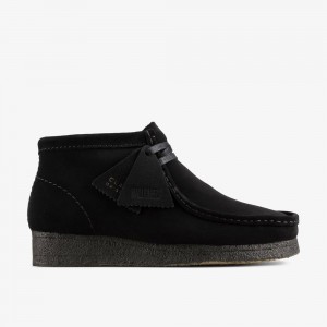 Black Clarks Women's Wallabee Boots | 591UBWSDH