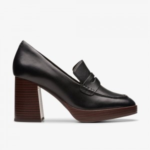 Black Clarks Women's Zoya 85 Walk Pumps | 234RIOXLW