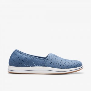 Blue Clarks Women's Breeze Emily Slip On Shoes | 265XWFLSM