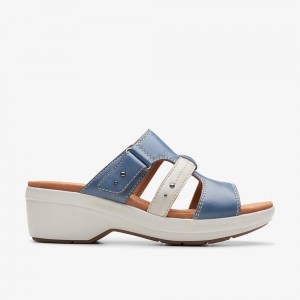 Blue Clarks Women's Tuleah Jane Heeled Sandals | 269XTPEFW