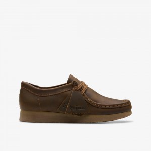 Brown Clarks Kids Wallabee Older Sneakers | 364ZRANPY