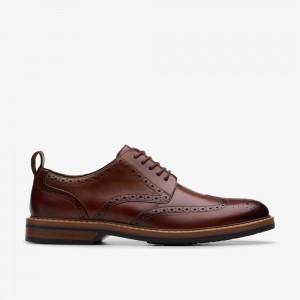 Brown Clarks Men's Aldwin Limit Oxfords | 768TGFNKO