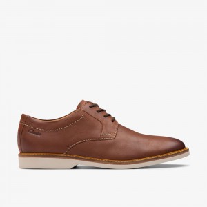 Brown Clarks Men's Atticus Lt Lace Oxfords | 017KGVJYM