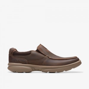 Brown Clarks Men's Bradley Free Loafers | 548KCPWHZ