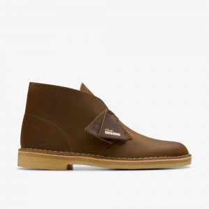 Brown Clarks Men's Desert Boots | 873DEMNCR