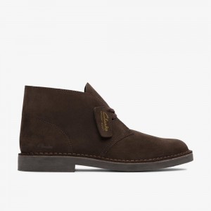 Brown Clarks Men's Desert Evo Boots | 417FKLCIX