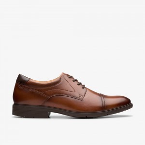 Brown Clarks Men's Eldredge Cap Oxfords | 925WYSLEN