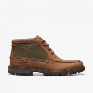 Brown Clarks Men's Maplewalk Moc Boots | 159BOZESK