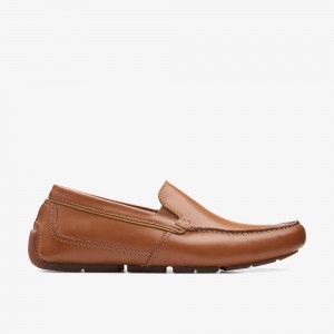 Brown Clarks Men's Markman Plain Loafers | 548AOKUZN