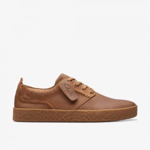 Brown Clarks Men's Streethill Lace Sneakers | 103ZNWSUQ