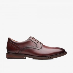 Brown Clarks Men's Un Hugh Lace Oxfords | 192NUABYC