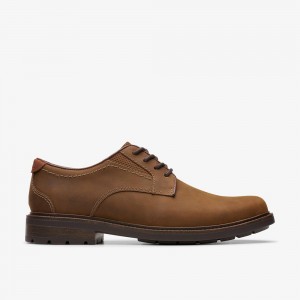 Brown Clarks Men's Un Shire Low Oxfords | 493IXCBHP