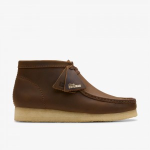 Brown Clarks Men's Wallabee Boots | 954DPUTQF